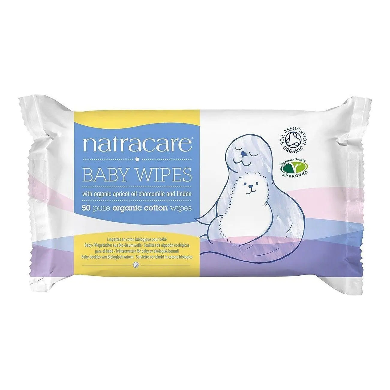 NATRACARE Wipe Organic Cotton Baby 50 ct