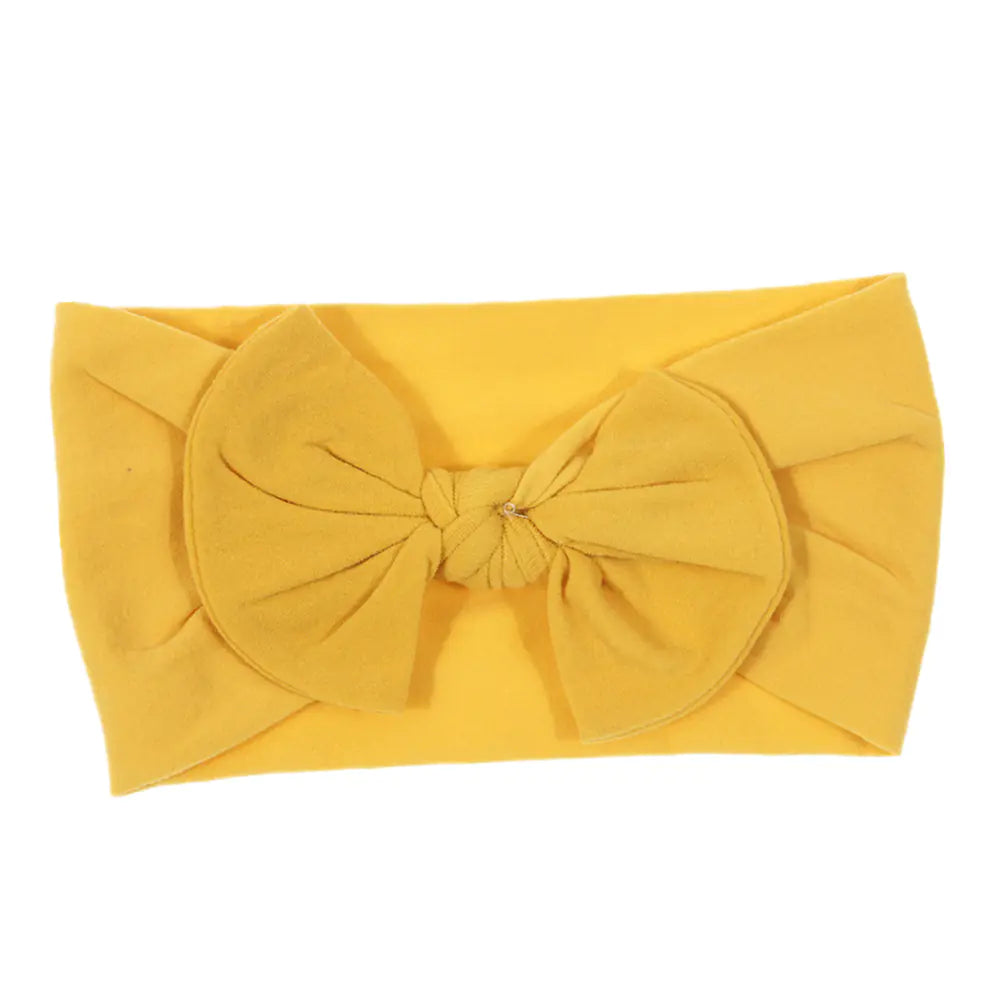 Bohemian Style Baby Nylon Headband with Bow Decor