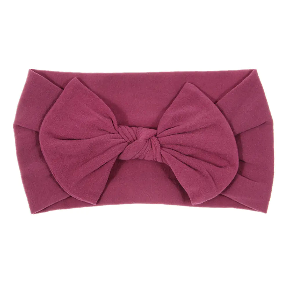 Bohemian Style Baby Nylon Headband with Bow Decor
