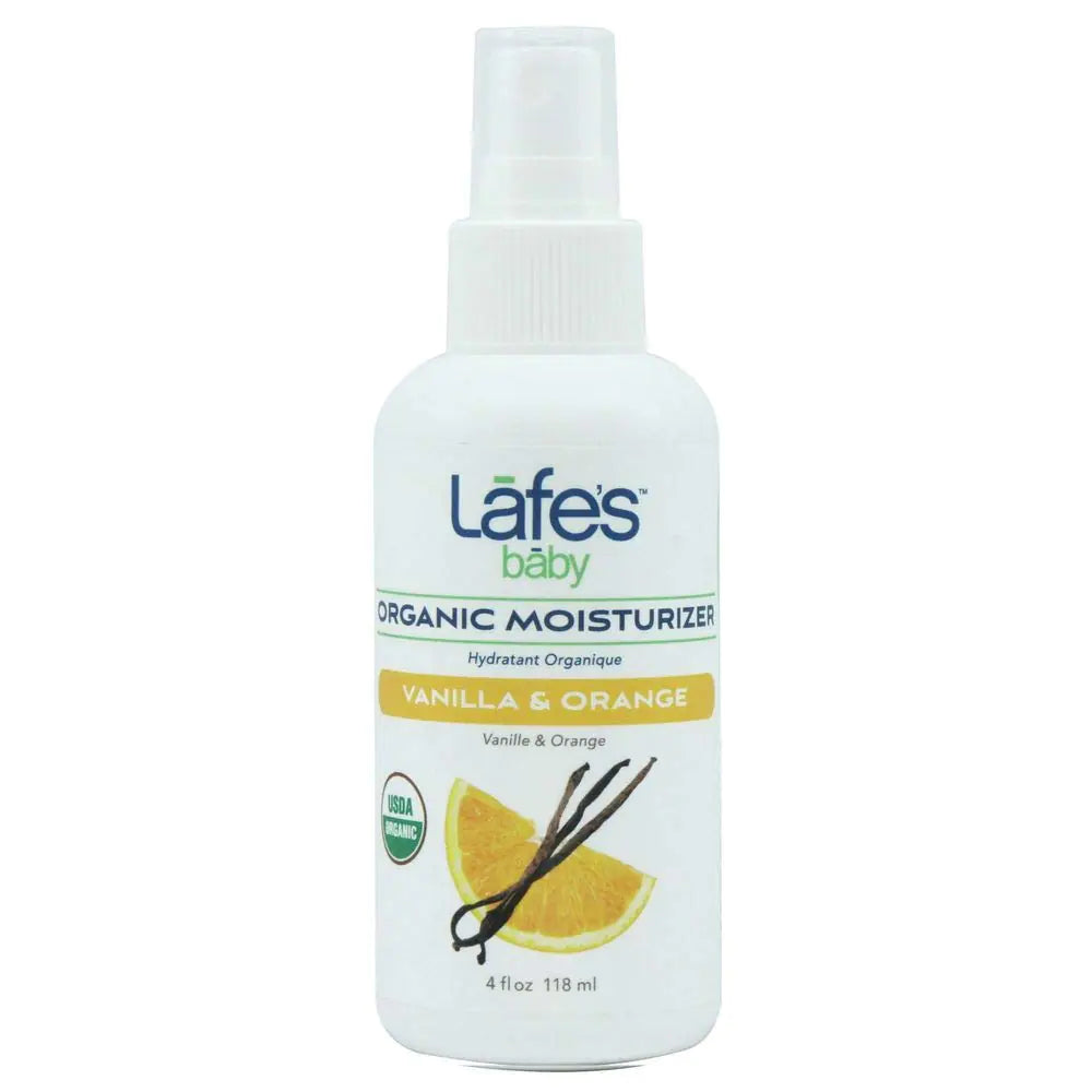 Lafes Baby | Organic Baby & Kids Moisturizer - Vanilla & Orange | All Organic & Natural with No Chemicals (4oz)